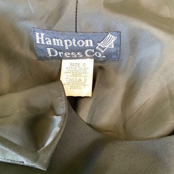 VINTAGE! Hampton Dress Co Black Dress Size 8 - Picture 8 of 11